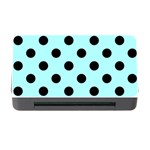 Polka Dots - Black on Celeste Cyan Memory Card Reader with CF