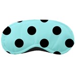 Polka Dots - Black on Celeste Cyan Sleeping Mask