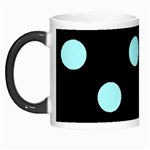 Polka Dots - Celeste Cyan on Black Morph Mug