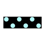 Polka Dots - Celeste Cyan on Black Sticker (Bumper)