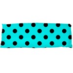 Polka Dots - Black on Aqua Cyan Body Pillow Case Dakimakura (Two Sides)