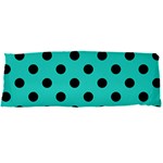 Polka Dots - Black on Turquoise Body Pillow Case Dakimakura (Two Sides)