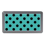 Polka Dots - Black on Verdigris Memory Card Reader (Mini)