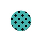 Polka Dots - Black on Verdigris Golf Ball Marker (10 pack)