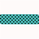 Polka Dots - Black on Verdigris Medium Bar Mat