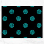 Polka Dots - Teal on Black Jigsaw Puzzle (Rectangular)