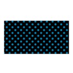 Polka Dots - Cerulean on Black Satin Wrap