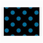 Polka Dots - Cerulean on Black Large Glasses Cloth