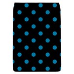 Polka Dots - Cerulean on Black Removable Flap Cover (L)