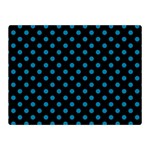 Polka Dots - Cerulean on Black Double Sided Flano Blanket (Mini)