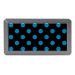 Polka Dots - Cerulean on Black Memory Card Reader (Mini)