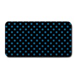 Polka Dots - Cerulean on Black Medium Bar Mat