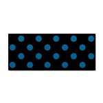 Polka Dots - Cerulean on Black Hand Towel