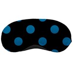 Polka Dots - Cerulean on Black Sleeping Mask