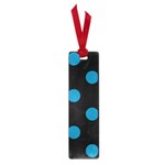 Polka Dots - Cerulean on Black Small Book Mark