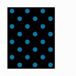 Polka Dots - Cerulean on Black Small Garden Flag (Two Sides)