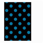 Polka Dots - Cerulean on Black Large Garden Flag (Two Sides)