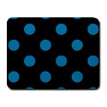 Polka Dots - Cerulean on Black Small Mousepad