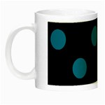 Polka Dots - Cerulean on Black Night Luminous Mug