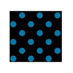 Polka Dots - Cerulean on Black Greeting Card 5  x 7 