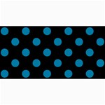 Polka Dots - Cerulean on Black 4  x 8  Photo Cards