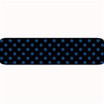 Polka Dots - Dark Cerulean on Black Medium Bar Mat