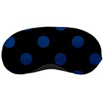 Polka Dots - Dark Cerulean on Black Sleeping Mask