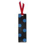 Polka Dots - Dark Cerulean on Black Small Book Mark