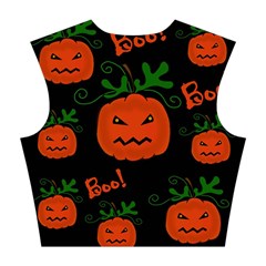 Halloween pumpkin pattern Cotton Crop Top from ArtsNow.com Back