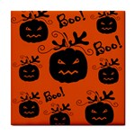 Halloween black pumpkins pattern Tile Coasters