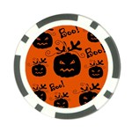 Halloween black pumpkins pattern Poker Chip Card Guards