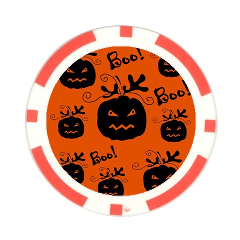 Halloween black pumpkins pattern Poker Chip Card Guards (10 pack)  from ArtsNow.com Front