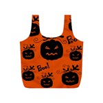 Halloween black pumpkins pattern Full Print Recycle Bags (S) 