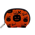 Halloween black pumpkins pattern Accessory Pouches (Small) 