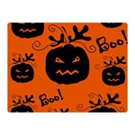 Halloween black pumpkins pattern Double Sided Flano Blanket (Mini) 