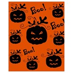 Halloween black pumpkins pattern Drawstring Bag (Small)