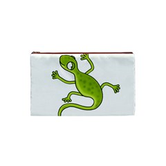 Green lizard Cosmetic Bag (Small)  from ArtsNow.com Front