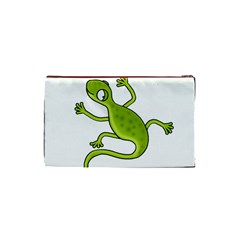 Green lizard Cosmetic Bag (Small)  from ArtsNow.com Back