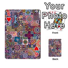 Ornamental Mosaic Background Playing Cards 54 Designs  from ArtsNow.com Front - Heart6