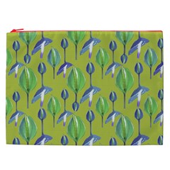 Tropical Floral Pattern Cosmetic Bag (XXL)  from ArtsNow.com Front