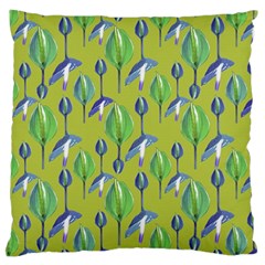 Tropical Floral Pattern Large Flano Cushion Case (Two Sides) from ArtsNow.com Front