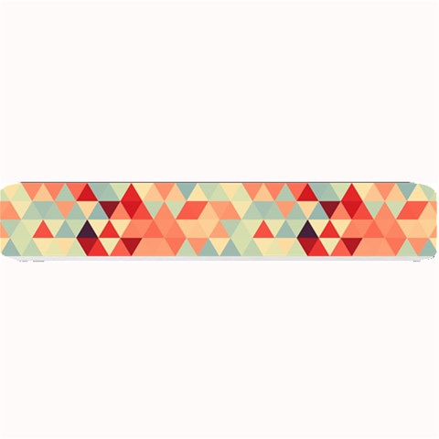 Modern Hipster Triangle Pattern Red Blue Beige Small Bar Mats from ArtsNow.com 24 x4  Bar Mat