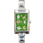 Funny Sloths Rectangle Italian Charm Watch