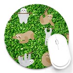 Funny Sloths Round Mousepad