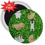 Funny Sloths 3  Magnet (10 pack)