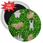 Funny Sloths 3  Magnet (100 pack)