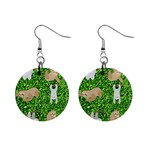 Funny Sloths 1  Button Earrings