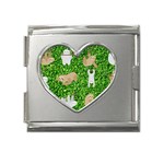 Funny Sloths Mega Link Heart Italian Charm (18mm)