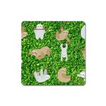 Funny Sloths Magnet (Square)