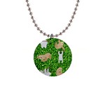 Funny Sloths 1  Button Necklace